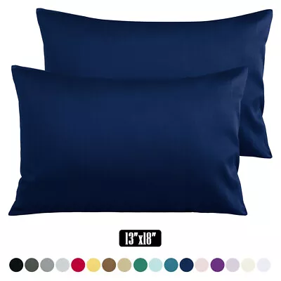 100% Cotton Sateen Travel Pillowcase Pillow Case 2 Pack 13 X18  Size 17 Color • $12.99