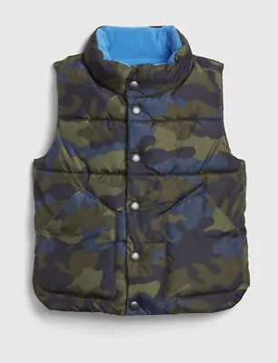 Gap Baby Boy Toddler Cold Control Max Jacket Camo Green Navy Blue Size 3T /3 Yrs • $27.99