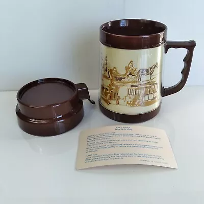 Vintage Insulated Mug Trasportation Train Steamboat Ship Trolly NOS KH Hong Kong • $14.95