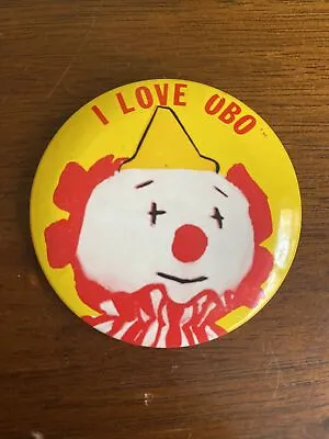 Extremely Rare Vintage “I Love Ubo” Pin Back Button • $9