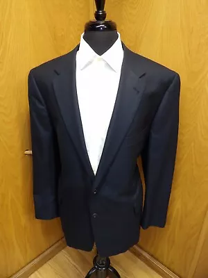 Mens Blazer Sport Coat Jacket Turnbury 48r Navy Blue Wool Silk Blend NWOT  N#165 • $49.99