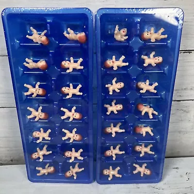 2 Ice Cube Trays W/ Mini Plastic Babies To Play My Water Broke Baby Shower Game • £11.26