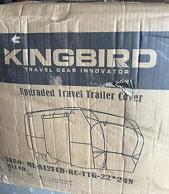 KingBird Travel Trailer RV Cover Fits 22’-24’ Camper/Motorhome-Gray-NIB • $140.39