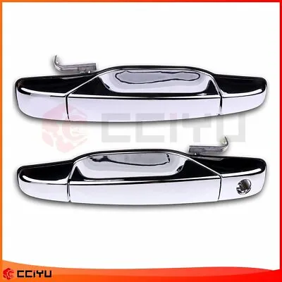 Front Outside Chrome Door Handle Pair For 07-13 SILVERADO ESCALADE SIERRA • $20.99