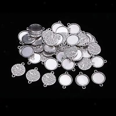 50pcs Blank Cabochon Connector Setting Base Handcrafted Bracelets Findings • £5.78