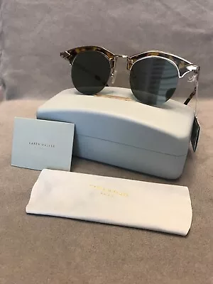 NWT Karen Walker BUCCANEER CRAZY TORT 1701428 Sunglasses + Case & C. Cloth • $79.99