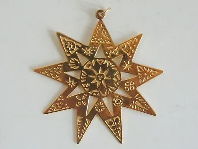 1972 MMA Metropolitan Museum Art Gold STERLING Christmas Snowflake Ornament • $80