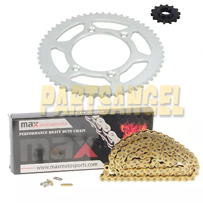 Gold Drive Chain & Sprockets Kit For Suzuki DR-Z125L DRZ125L 2003-2018 • $39.99