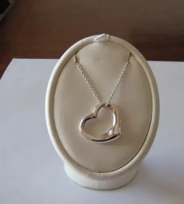 Professionally Polished Tiffany & Co. Elsa Peretti  22mm Heart Necklace-16  • $79.99