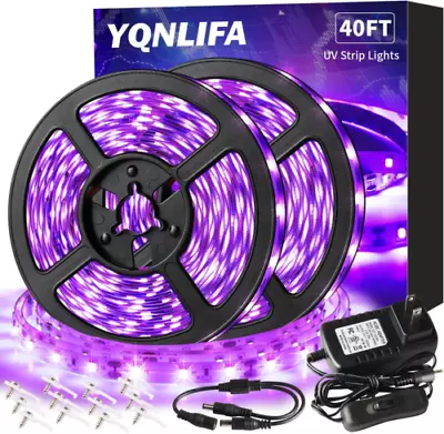 YQNLIFA 40FT/12M Black Light Strip Blacklight Flexible & 40Ft/12M  • $26.95