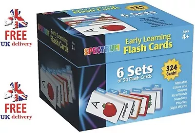 Spectrum Early Learning Flash Cards (324 Cards) 6 Sets Of 54 Flash Cards • £14.98