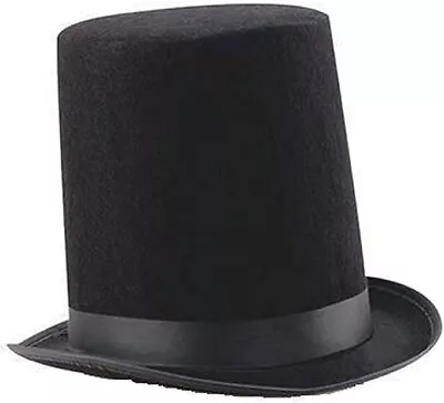 Black Tall Top Hat Magician Steampunk Gentleman Costume Victorian Costume • £11.99