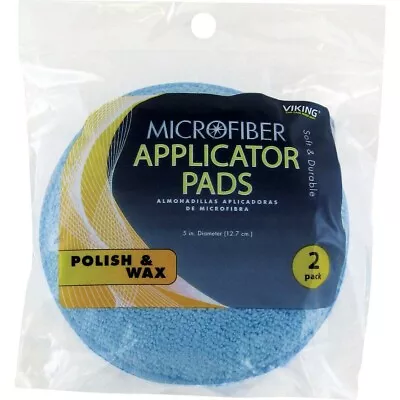 Viking 5 In. Dia. Microfiber Wax Applicator Pad (2-Pack) 903000 • $8.95