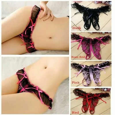 ☆USA☆ Sexy Women Lace Thong G-string Panties Lingerie Underwear Crotchles T-back • $6.75