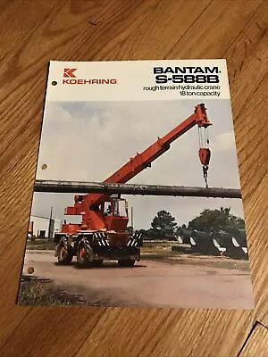 $35 • Buy Original Koehring Bantam S588B Rough Terrain Crane Dealer Sales Brochure