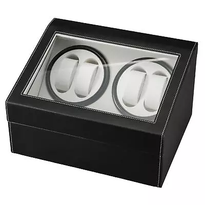 Leather Watch Winder Storage Auto Display Box 4+6 Automatic Rotation • $54.89