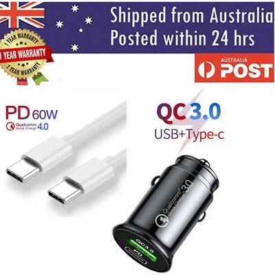 $7.99 • Buy Type C Car Charger USB C Fast Charging Car USB Adapter Type C Dual Port Quick