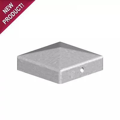 Metal Fence Post Caps 75mm Pyramid Square Galvanised Metal Caps For 3  Post Top • £5.96