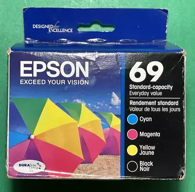 Genuine Epson 69 Black/Color Inks OEM For Stylus NX415 515 WF300 600 Printer-4PK • $55.98