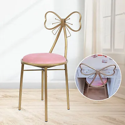 Butterfly Bow Tie Vanity Chair Nordic  Iron Barstool Chair Makeup Seat • $49