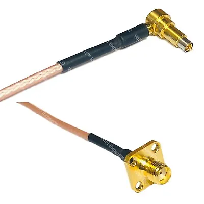 RG316 MS-156 MALE ANGLE To SMA FEMALE FLANGE RF Cable Rapid-SHIP LOT • $9.99