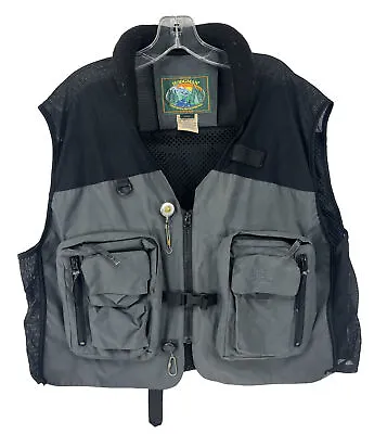 Black & Gray Size XXL 2X Hodgman Mesh Nylon Breathable Fly Fishing Vest + BONUS • $34.99