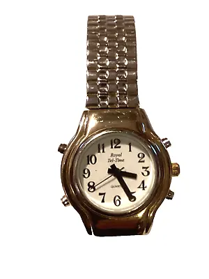 Vintage Royal Tel-Time Talking Watch Unisex For Vision Impaired/Blind Working • $39.90