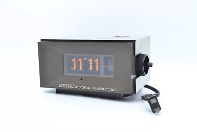 VINTAGE SEIKO Flip Clock  Space Age Mid-century Test Working JUNK? From Japan • $67.99
