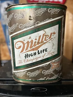 Miller High Life Trash Can • $1