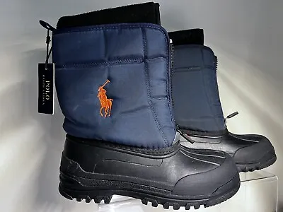 Polo Ralph Lauren Kids Snow Boot Size 2.5 UK 34 EUR Dark Blue • £22