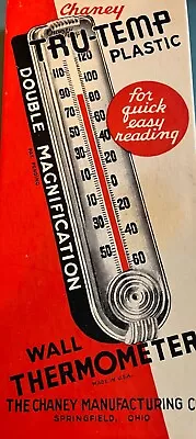 Vintage Chaney Tru-Temp Wall Thermometer  • $19.99