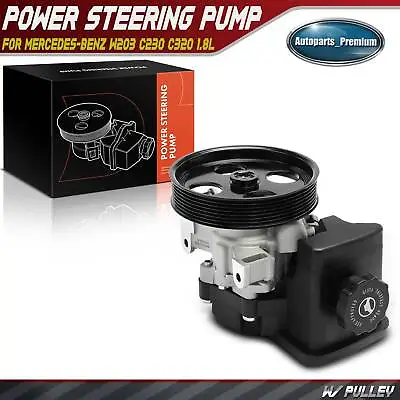 Power Steering Pump W/ Pulley For Mercedes-Benz W203 C230 C320 1.8L 2003-2005 • $142.69