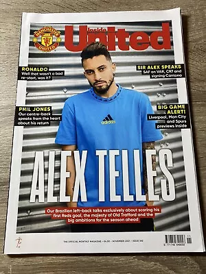 Inside United Magazine Manchester United Issue 353 December 2021 Alex Telles • £7.99