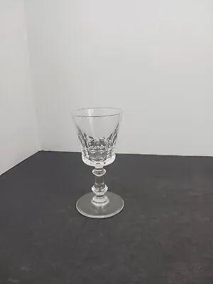 $15 • Buy ONE - Val St Lambert Crystal Clear 3 7/8  Tall Cordial Wine Liqueur Glass