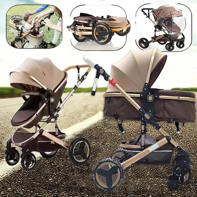 ReverseFoldable Baby Stroller Newborn Bassinet Pushchair Kids Infant Travel Pram • $167.20