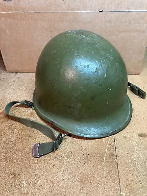 Vintage U.S. Army Helmet W/liner And Signature Green Great Shape Original  • $24.50