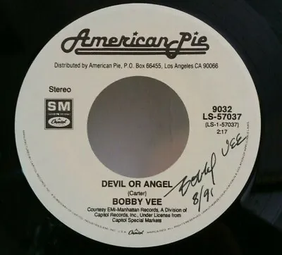 Bobby Vee  DEVIL OR ANGEL / C'MON EVERYBODY (SIGNED 45)#9032 PLAYS VG++ NO NOISE • $49.99