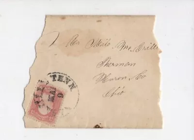 United States Used On Cover 65 Nashville TN To Sherman OH Mar 9 Handstamp • $2.50