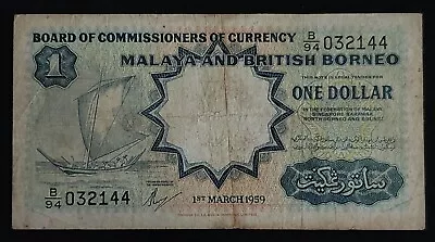 Malaya And British Borneo - 1 Dollar (1959) VG • $0.99