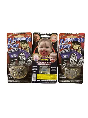 Lot 3 Billy Bob Joke Fun ADULT Playground Pimp Gold Pacifier Baby Gangster NUK • $3