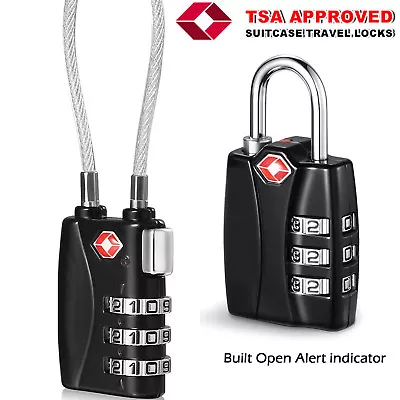 $24.69 • Buy KEYLESS Padlock TSA Approved SMART Luggage Lock Long Short Alloy Cylinder- Black