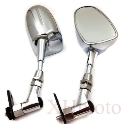 $18 • Buy Mini Mirrors For Honda Cbr 600Rr Kawasaki Ninja 636 Zx6R Yamaha Yzf R6 R1 Chrome