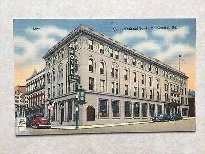 F1833 Postcard Union National Bank MT Carmel PA Pennsylvania • $5.99
