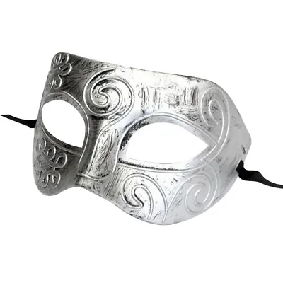  Men Masquerade Ball Mask Mardi Gras Black Mens Suit Vintage • $9.52