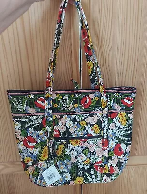 NWT Vera Bradley VERA Poppy Fields Shoulder Bag Floral Handbag Purse Tote RETIRE • $59.99