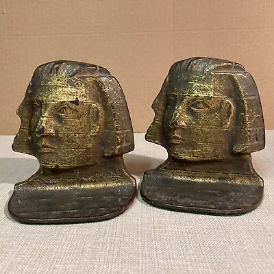 Antique Cast Iron Sphinx  Bookends • $70