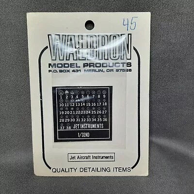 Waldron Model Product 1:32 - Jet Aircraft Instruments Detailing Sheet - 3245 NEW • $9.87