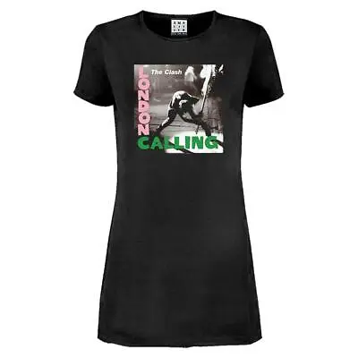 £29.95 • Buy Amplified The Clash London Calling Cotton Charcoal Women’s T-Shirt Dress 
