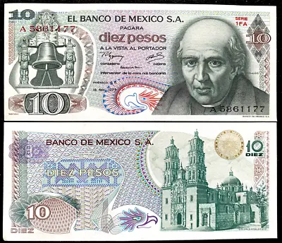 Mexico 10 Pesos 1977 Banknote World Paper Money UNC • $4.85