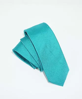 HUGO BOSS Men's Teal Blue Italian Silk Slim Neck Tie ONE SIZE • $30